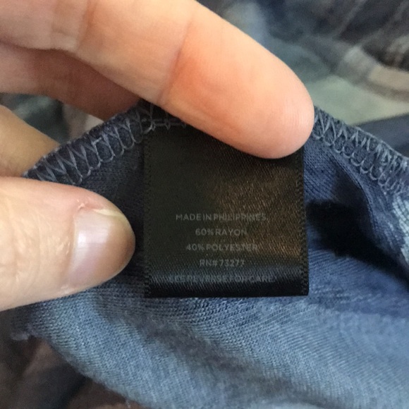 EUC Simply Vera Vera Wang blue stripe blouse XXL - Picture 7 of 8